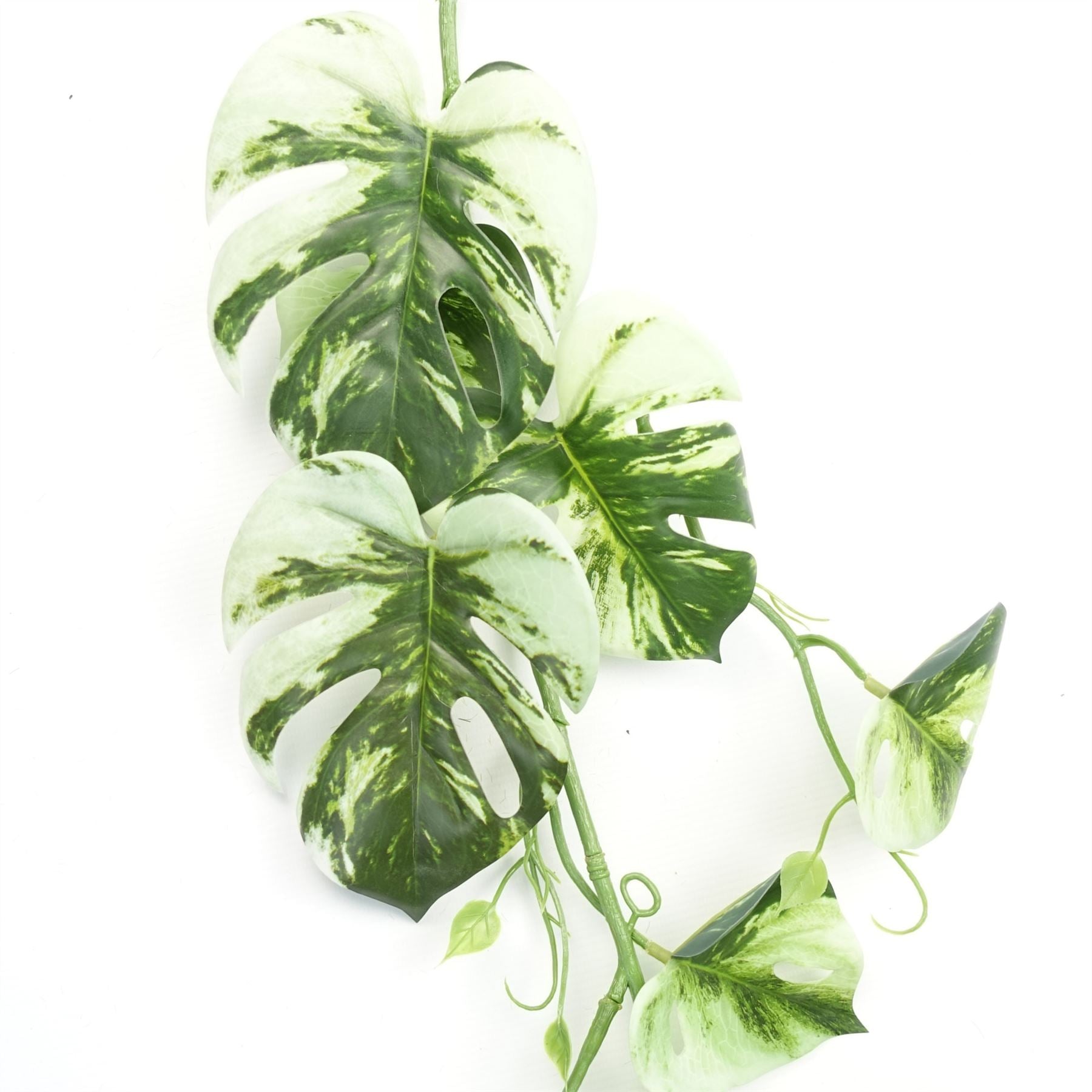 180cm Artificial Hanging Trailing Variegated Monstera Plant – image 2
