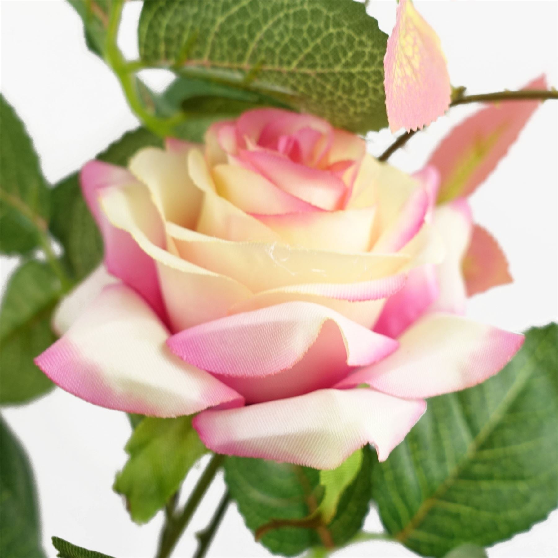 50cm Artificial Pink Rose Plant – image 5