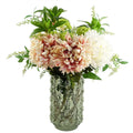 55cm Artificial Chrysanthemum Glass Retro Vase