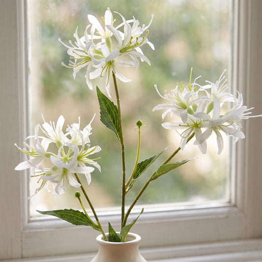 72cm Artificial White Spider Lily Stem