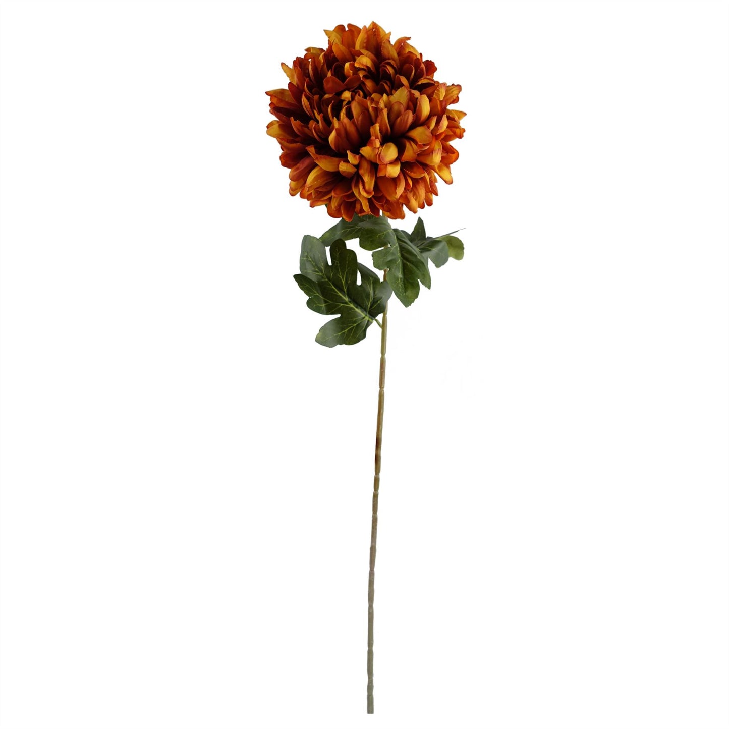 75cm Artificial Extra Large Reflex Chrysanthemum Orange – image 2