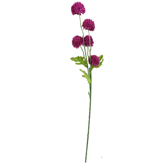 50cm Dahlia Pompom Pink Artificial Stem – image 2