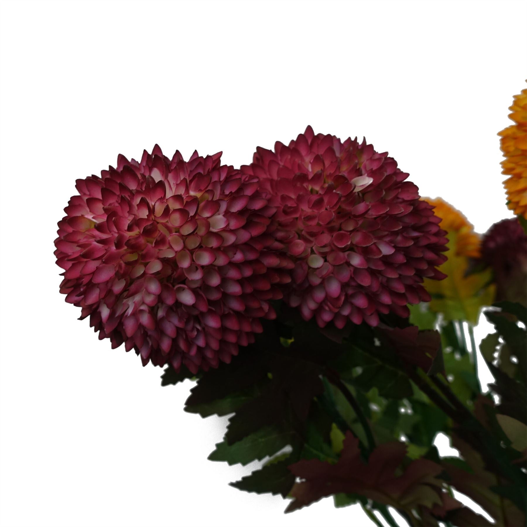 70cm Large Ball Dahlia Artificial Flower Stem Pink – image 4