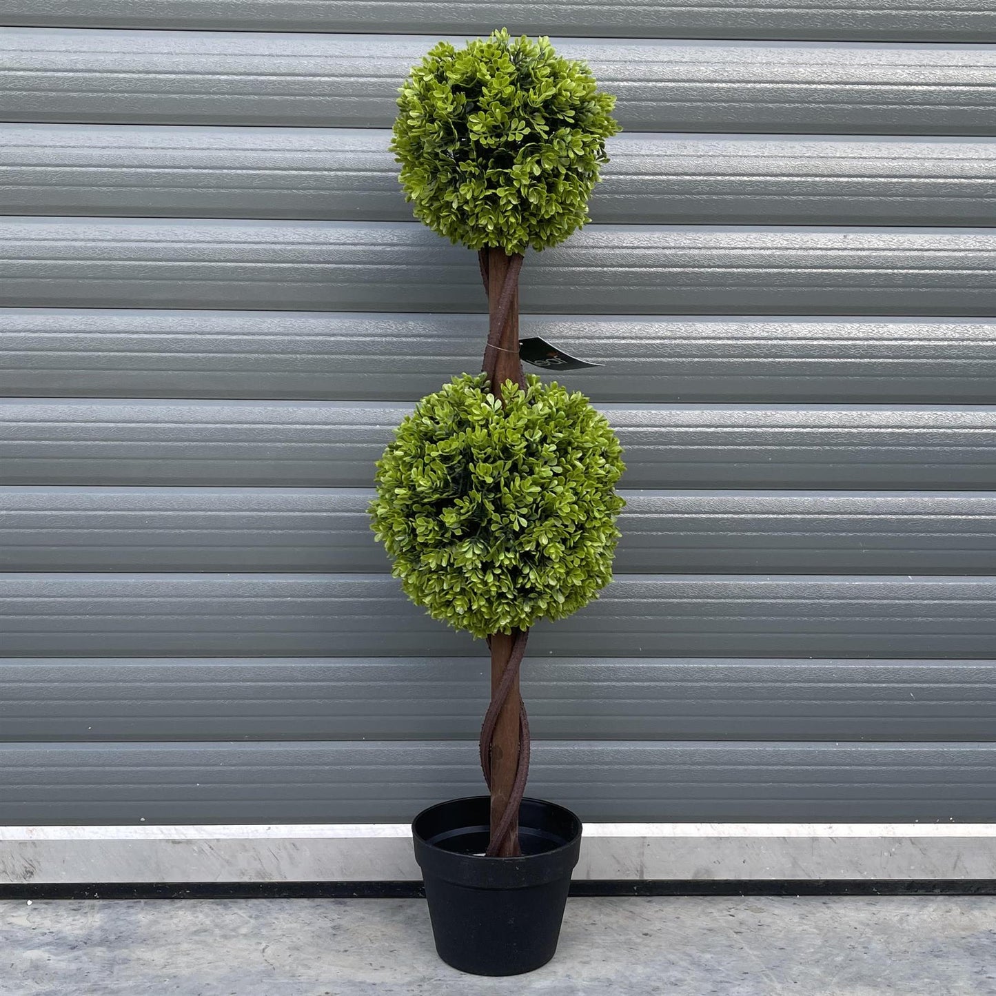 90cm Artificial Green Double Ball Topiary Tree – image 3