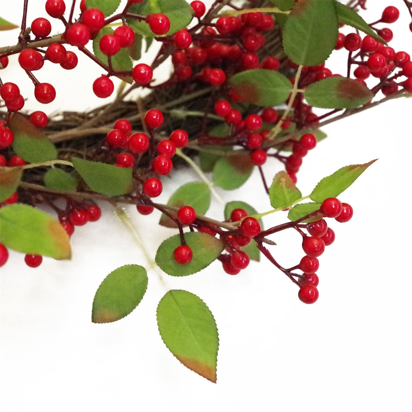 60cm Artificial Large Luxury Christmas Red Berry Floristry Wreath – image 3