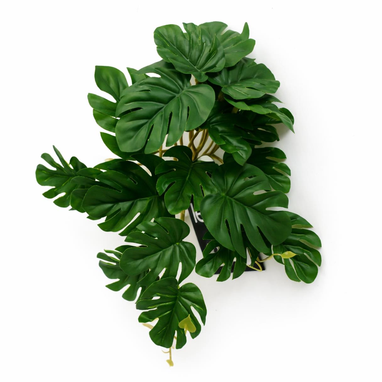 25cm Artificial Realistic Monstera Stem Plant Dark Green – image 4