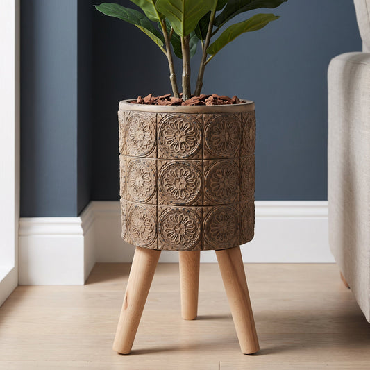 x 21.5cm Zandi Flowers Composite Large Planter 40cm