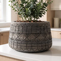 x 37cm Large Grey Gliese Embossed Planter 22cm