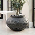 x 40cm Large Grey Gliese Triangle Planter 21cm