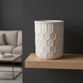 16cm White Honeycomb Ceramic Planter