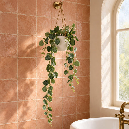 90cm Artificial Potted Hanging Trailing Green Plant String of Hearts