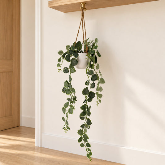 90cm Artificial Potted Hanging Trailing Green Plant String of Hearts