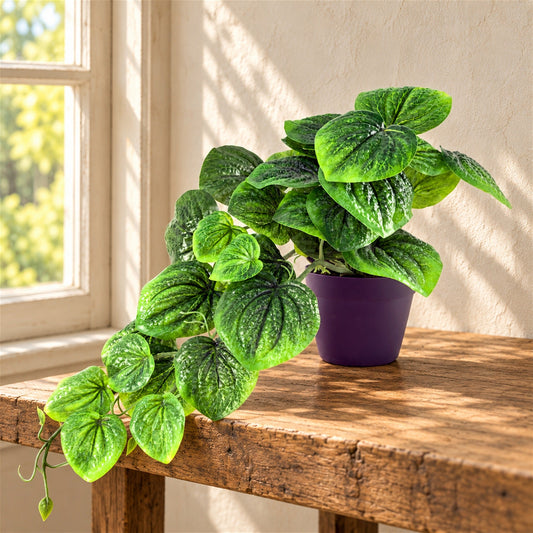 35cm Artificial Trailing Green Potted Pothos Plant