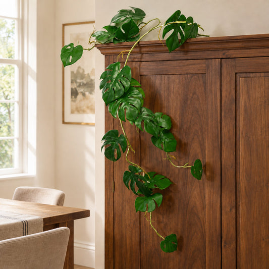 100cm Artificial Hanging Trailing Monstera Plant