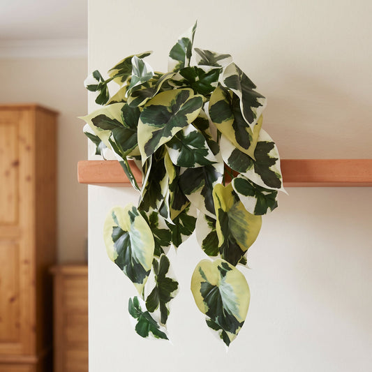 40cm Artificial Trailing Variegated Marble Pothos Plant