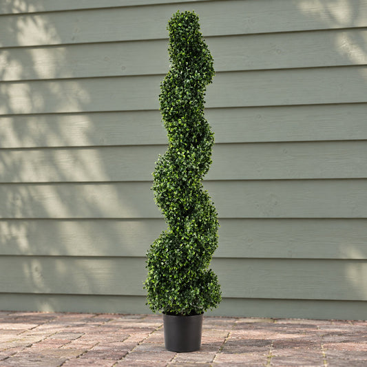 Artificial 120cm UV Resistant Boxwood Tree Spiral Topiary