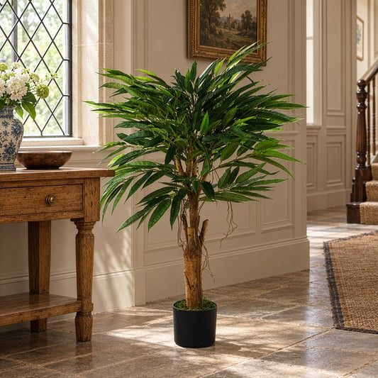 100cm Realistic Artificial Tree Longifolia Ficus Natural Trunk