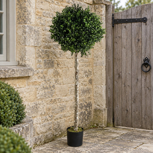 Artificial 140cm Buxus Ball Tree UV Resistant Outdoor Topiary