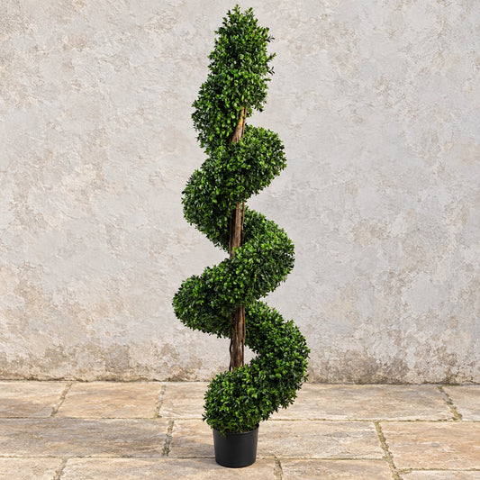 150cm Spiral Buxus Artificial Tree UV Resistant Outdoor