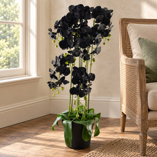 110cm Artificial Black Orchid Plant Artifcial 41 REAL TOUCH flowers