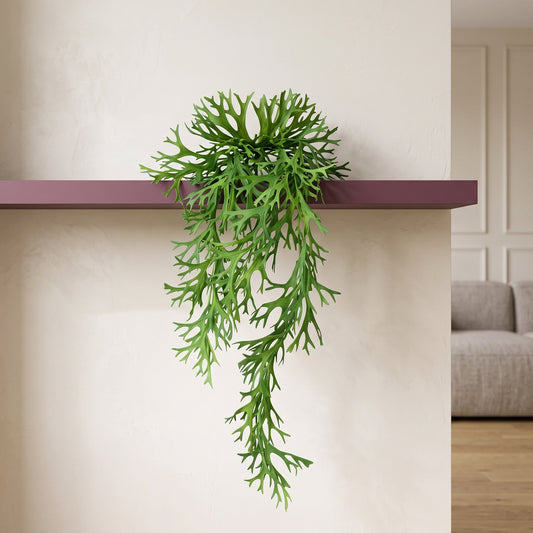 Artificial 80cm Hanging Staghorn Fern
