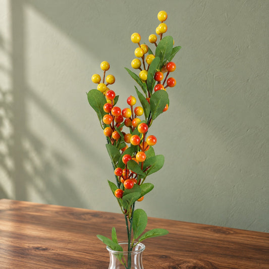 70cm Artificial Orange Berry Spray