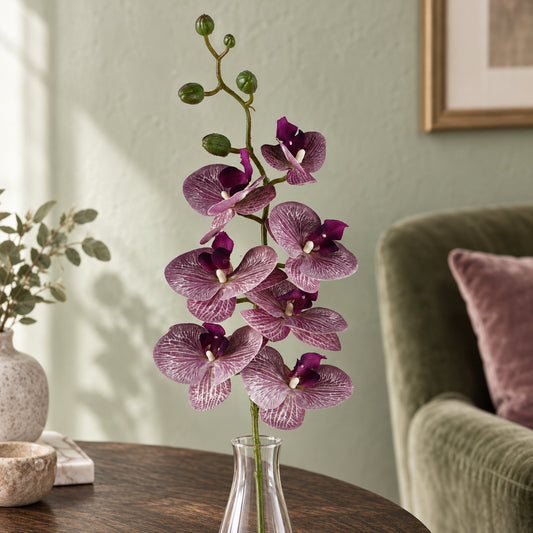 100cm Artificial Phalaenopsis Orchid Purple Stem