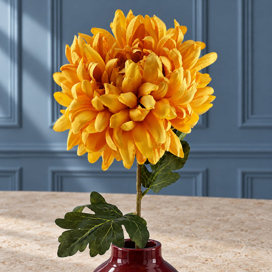 75cm Artificial Extra Large Reflex Chrysanthemum Gold