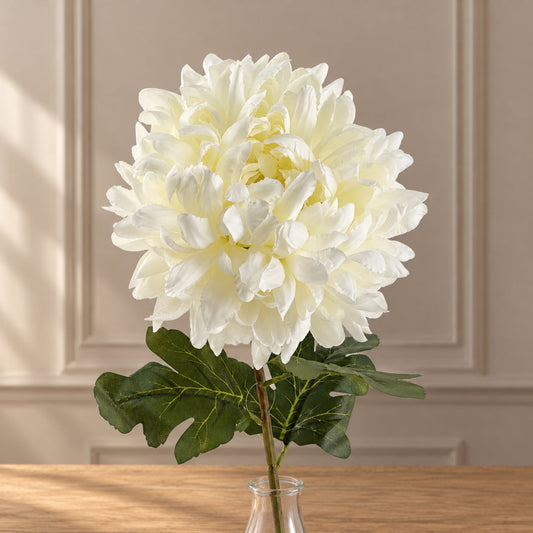 75cm Artificial Extra Large Reflex Chrysanthemum White