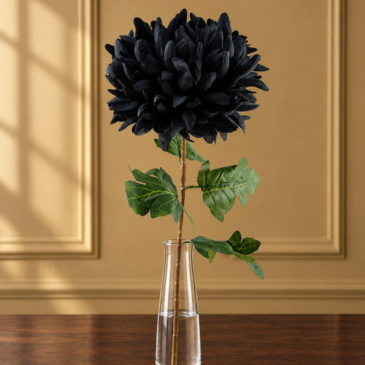 75cm Artificial Extra Large Reflex Chrysanthemum Black