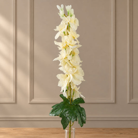 75cm Delphinium Cream Artificial Stem