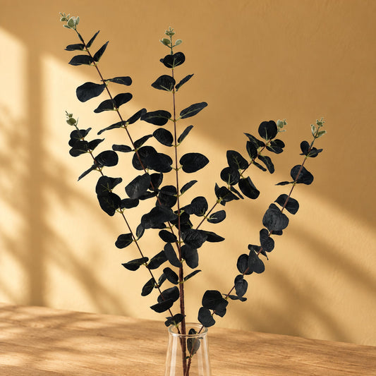 80cm Artificial Black Eucalyptus Foliage Stem