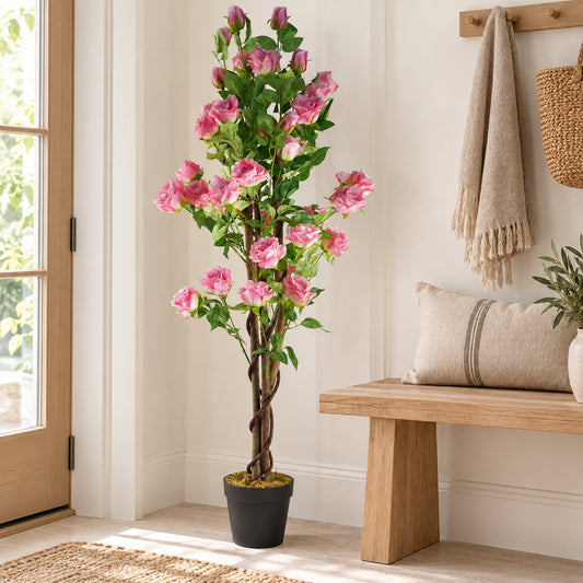 150cm Artificial Pink Rose Tree