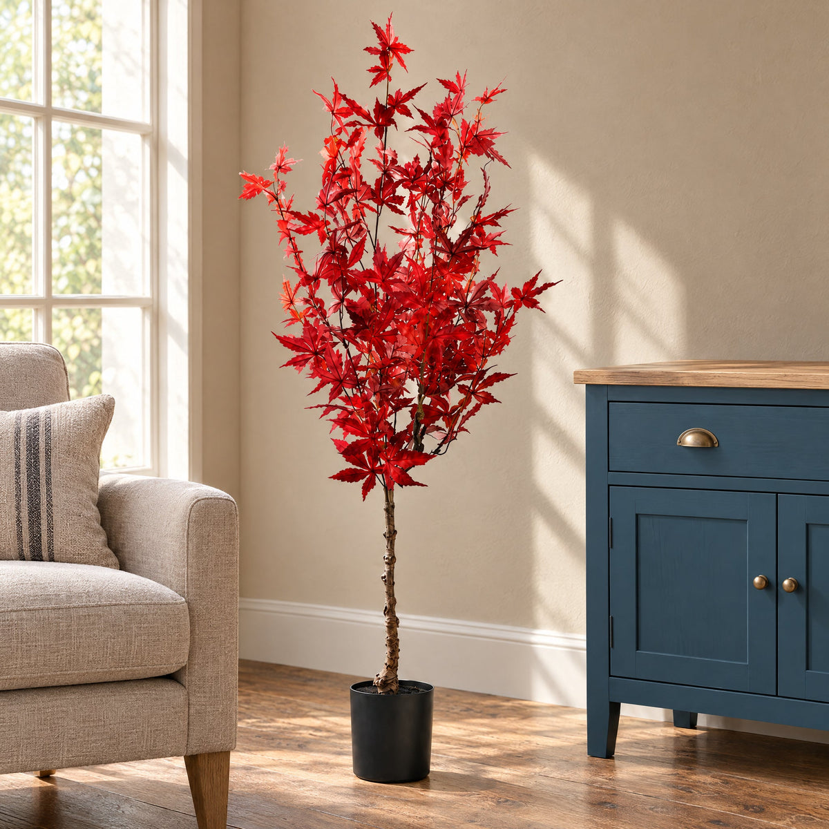 120cm Artificial Red Maple Tree