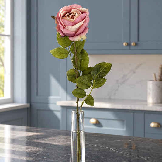 70cm Artificial Light Pink Rose