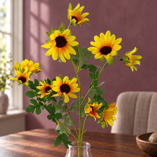 70cm Artificial Yellow Daisy Flower Spray