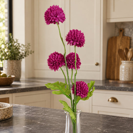 50cm Dahlia Pompom Pink Artificial Stem