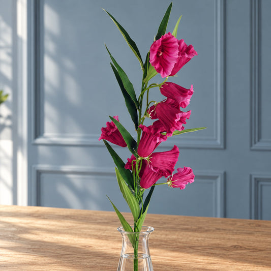 100cm Trumpet Artificial Flower Stem Fuchsia Pink