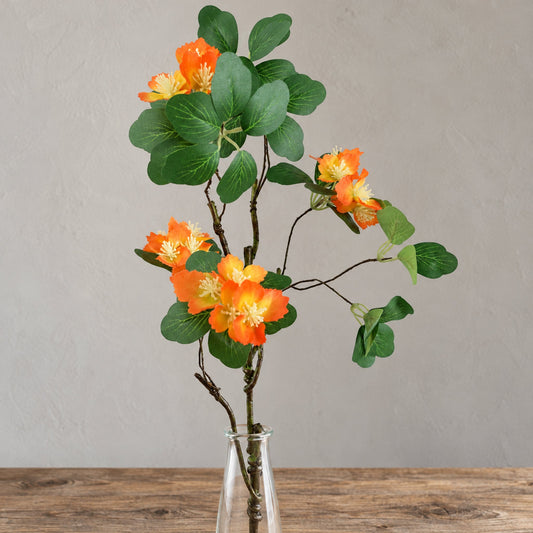 60cm Artificial Flower Foliage Spray Orange