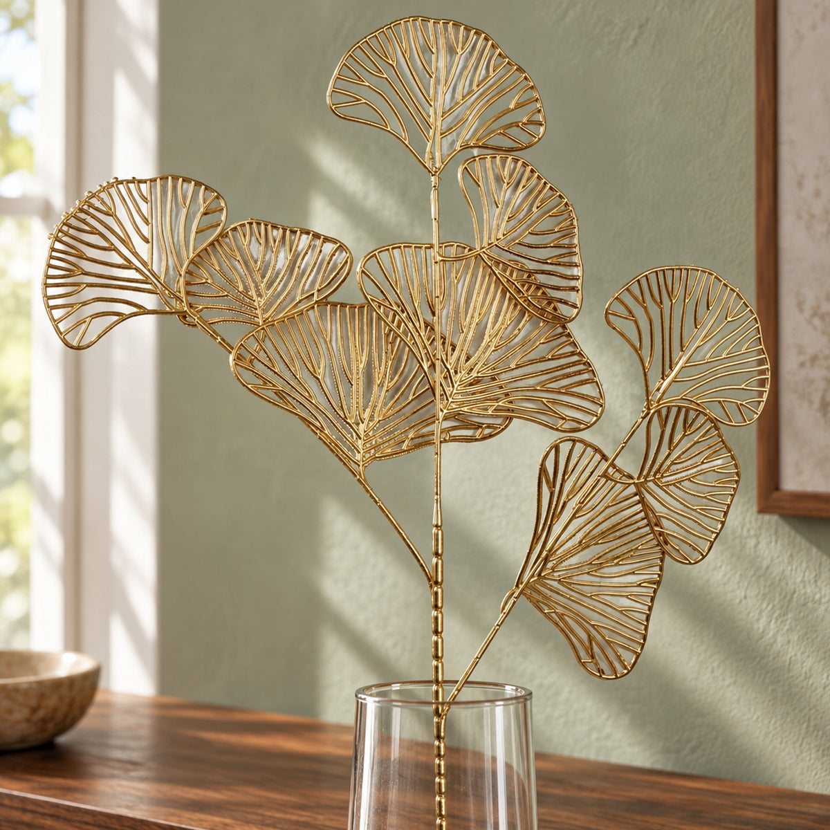 65cm Artificial Golden Leaves Flower Arrangement Decoration