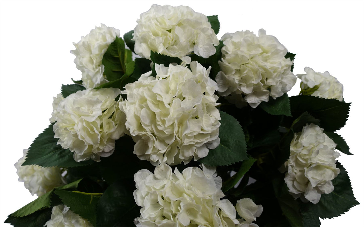 Artificial 70cm White Bush Hydrangea Plant Potted – image 4