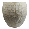 43cm Inoke Embossed Large Stone Colour Composite Planter Plant Pot