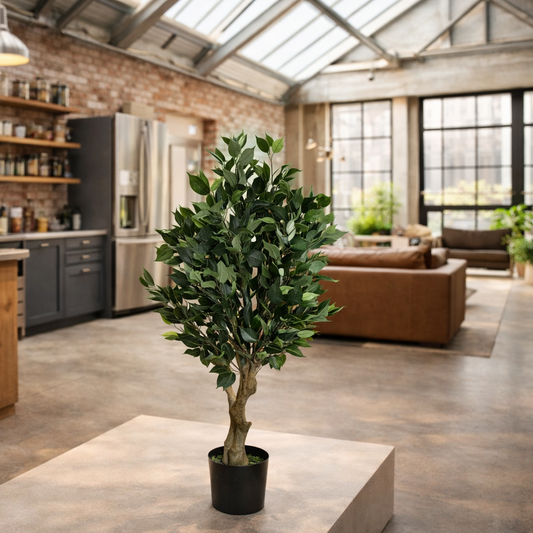 110cm Artificial Evergreen Ficus Tree – image 2
