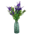80cm Artificial Purple Larkspur and Berries Glass Vase