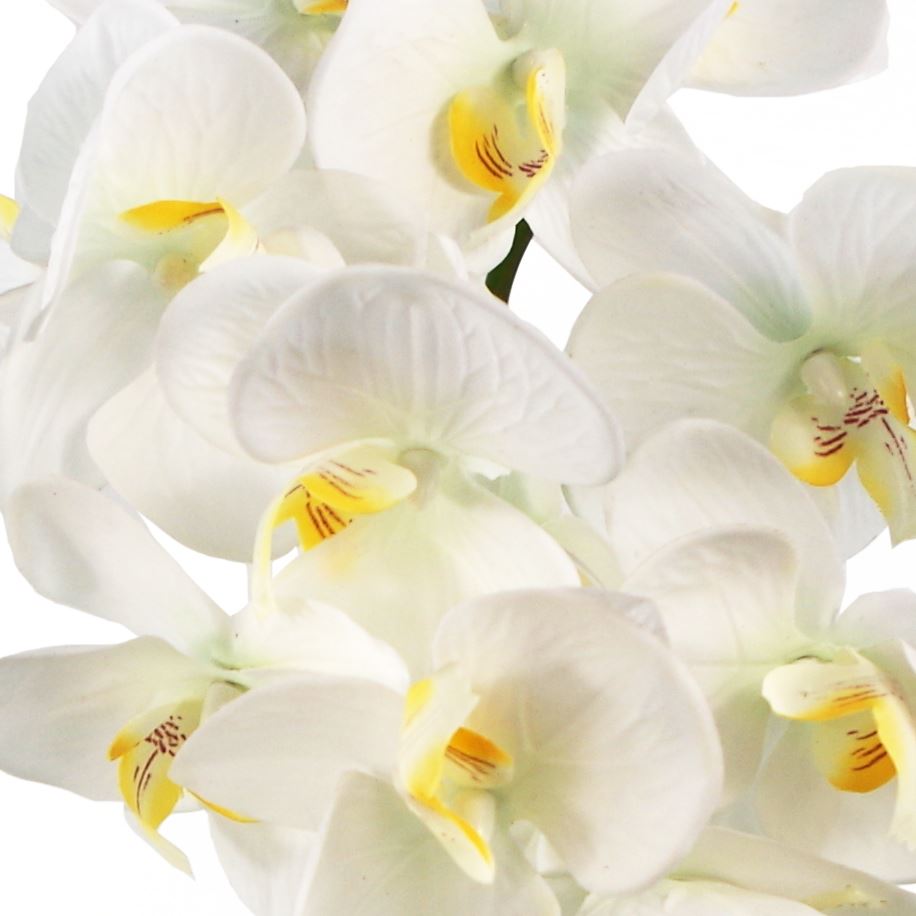52cm Artificial Orchid Large White Gold – image 2