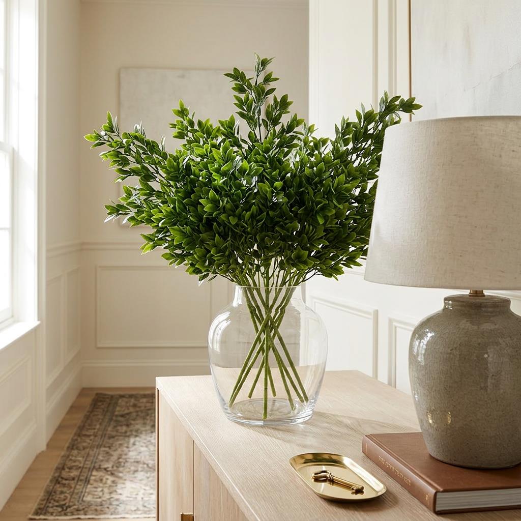 75cm Artificial Boxwood Leaf Bush Stem – image 3