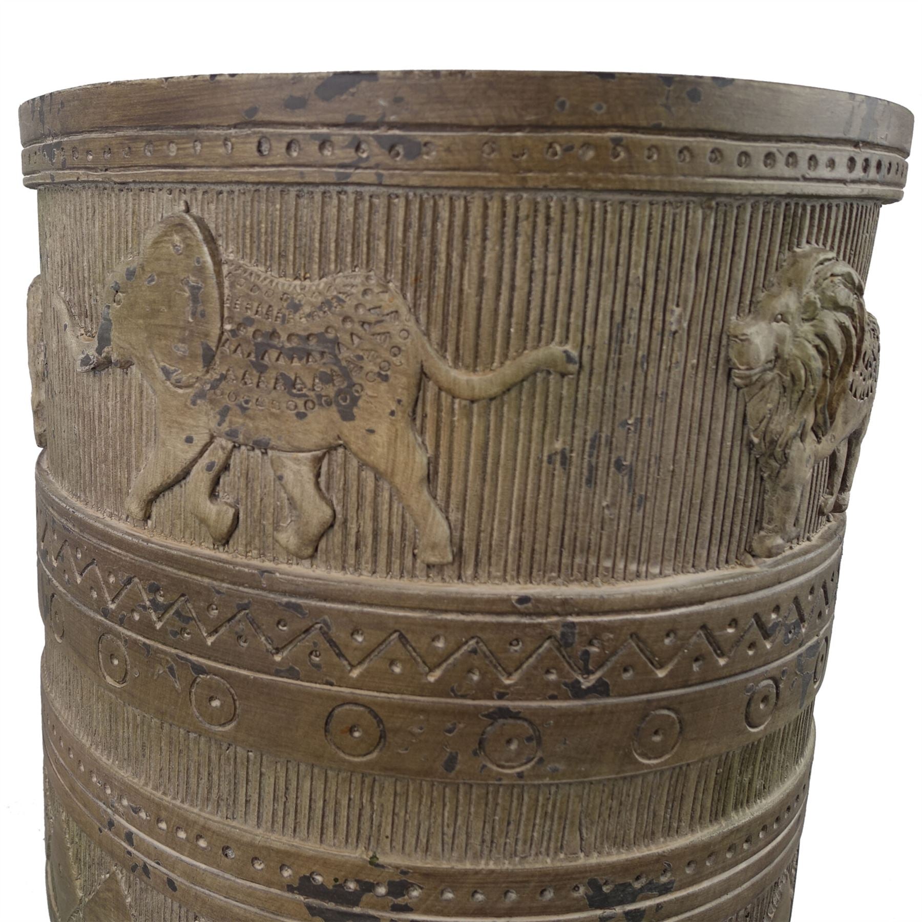 55cm x 29cm Jungle Planter with Legs Embossed Lion Elephant Large – image 4