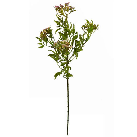 55cm Artificial Foliage Stem with Pink Berries – image 2