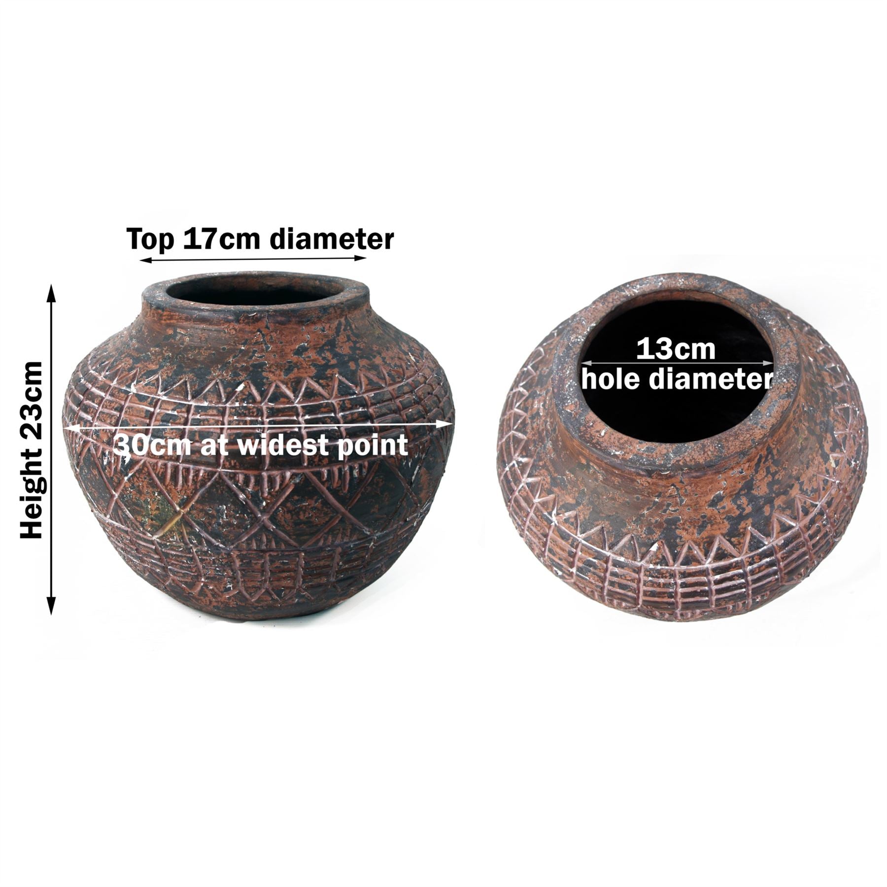 x 30cm Large Aztec Vase Planter 23cm – image 4