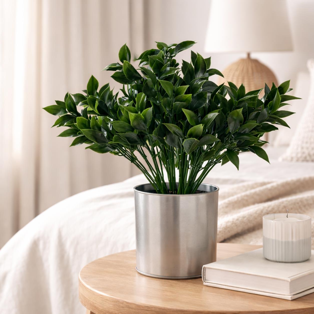 30cm Artificial Boxwood Leaf Foliage Spray Stem – image 2